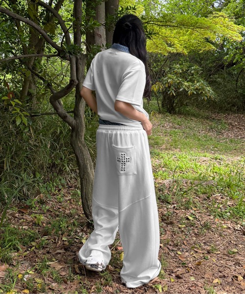 sedacle(セダクル)の「レイヤードポンチスウェットパンツ(スウェットパンツ・レディース・オフホワイト/ブラック系その他/ブラック/ネイビー・SMALL/MEDIUM/LARGE)」の22枚目の写真