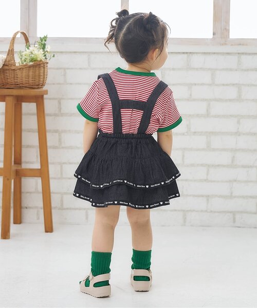 apres les cours(アプレレクール)の「tiny bearサスペンダー付きティアードスカート(スカート・キッズ・ブラック・120/110/100/90/80)」の3枚目の写真