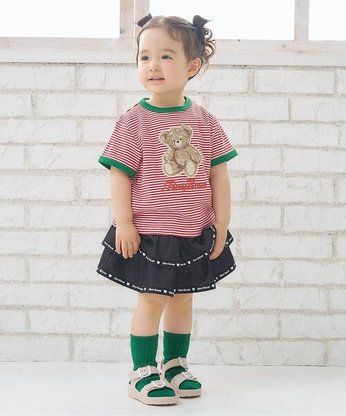 apres les cours(アプレレクール)の「tiny bearサスペンダー付きティアードスカート(スカート・キッズ・ブラック・120/110/100/90/80)」の4枚目の写真