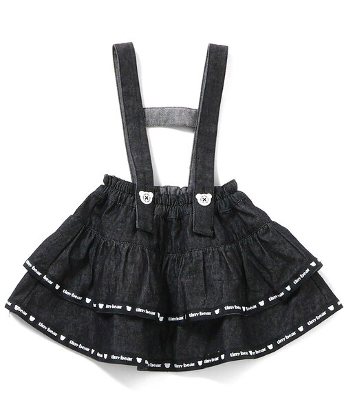 apres les cours(アプレレクール)の「tiny bearサスペンダー付きティアードスカート(スカート・キッズ・ブラック・120/110/100/90/80)」の9枚目の写真
