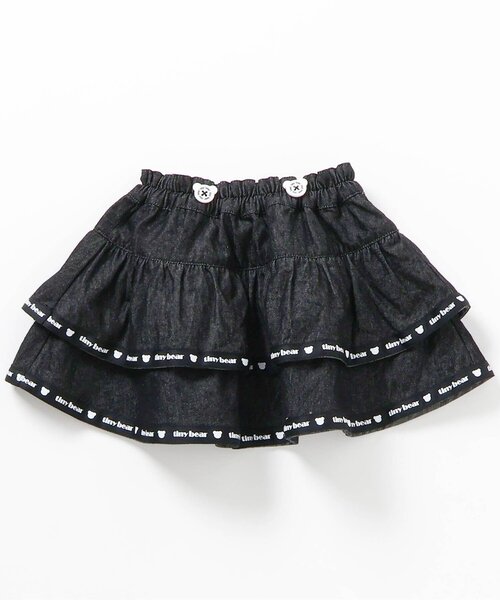 apres les cours(アプレレクール)の「tiny bearサスペンダー付きティアードスカート(スカート・キッズ・ブラック・120/110/100/90/80)」の15枚目の写真