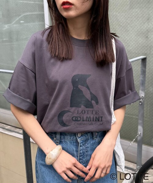 CIAOPANIC TYPY（チャオパニックティピー）の「【TYPY×LOTTE板ガム】持続冷感クールミントTEE（Tシャツ/カットソー・メンズ・ホワイト/グリーン/チャコールグレー・SMALL/LARGE/MEDIUM）」の2枚目の写真