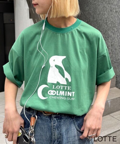 CIAOPANIC TYPY（チャオパニックティピー）の「【TYPY×LOTTE板ガム】持続冷感クールミントTEE（Tシャツ/カットソー・メンズ・ホワイト/グリーン/チャコールグレー・SMALL/LARGE/MEDIUM）」の3枚目の写真