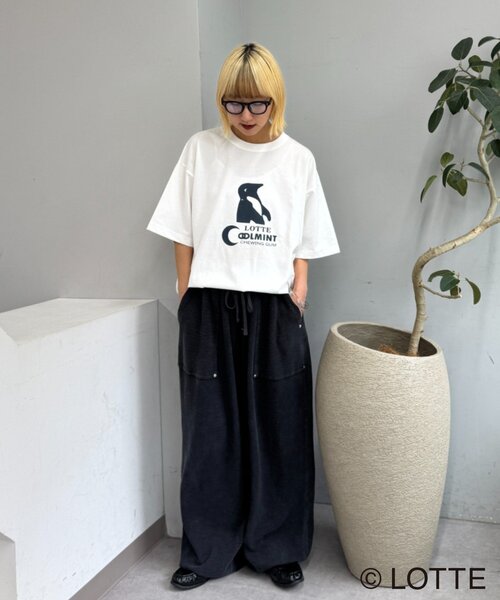 CIAOPANIC TYPY（チャオパニックティピー）の「【TYPY×LOTTE板ガム】持続冷感クールミントTEE（Tシャツ/カットソー・メンズ・ホワイト/グリーン/チャコールグレー・SMALL/LARGE/MEDIUM）」の6枚目の写真