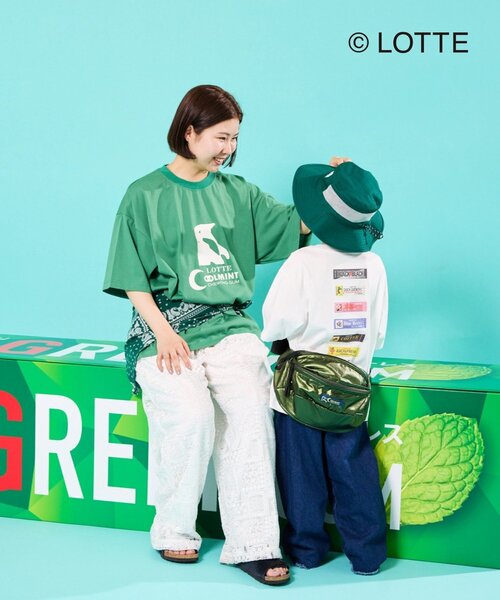 CIAOPANIC TYPY（チャオパニックティピー）の「【TYPY×LOTTE板ガム】持続冷感クールミントTEE（Tシャツ/カットソー・メンズ・ホワイト/グリーン/チャコールグレー・SMALL/LARGE/MEDIUM）」の9枚目の写真