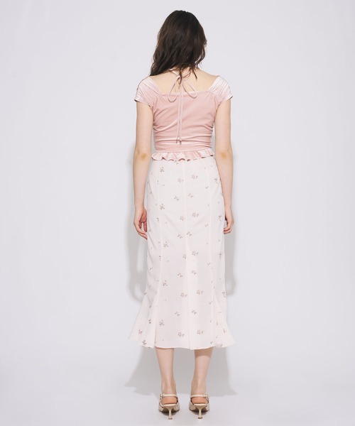 DEICY(デイシー)の「ローズ刺繍マーメイドスカート(スカート・レディース・ベビーピンク/ブラウン・0/1)」の13枚目の写真
