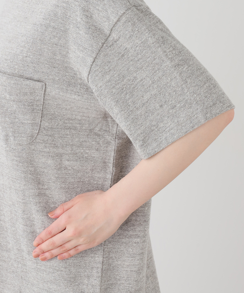 KURO（クロ）の「KURO BLOOM POCKET TEE 964259：Tシャツ（Tシャツ/カットソー・レディース・ホワイト/チャコールグレー・MEDIUM）」の8枚目の写真