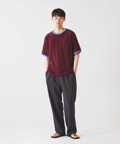 JOURNAL STANDARD relume(ジャーナルスタンダード レリューム)の「パイル リンガー Tシャツ(Tシャツ/カットソー・メンズ・ライトイエロー/ボルドー/ブラックミックス・MEDIUM/LARGE)」の8枚目の写真