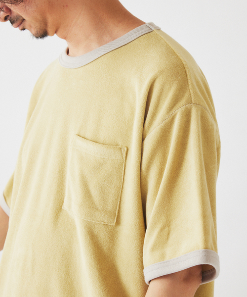 JOURNAL STANDARD relume(ジャーナルスタンダード レリューム)の「パイル リンガー Tシャツ(Tシャツ/カットソー・メンズ・ライトイエロー/ボルドー/ブラックミックス・MEDIUM/LARGE)」の17枚目の写真