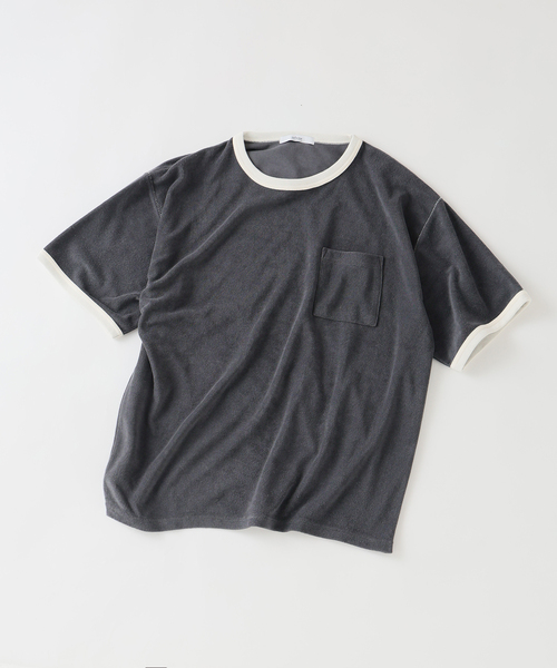 JOURNAL STANDARD relume(ジャーナルスタンダード レリューム)の「パイル リンガー Tシャツ(Tシャツ/カットソー・メンズ・ライトイエロー/ボルドー/ブラックミックス・MEDIUM/LARGE)」の18枚目の写真