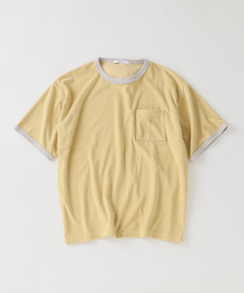 JOURNAL STANDARD relume(ジャーナルスタンダード レリューム)の「パイル リンガー Tシャツ(Tシャツ/カットソー・メンズ・ライトイエロー/ボルドー/ブラックミックス・MEDIUM/LARGE)」の19枚目の写真