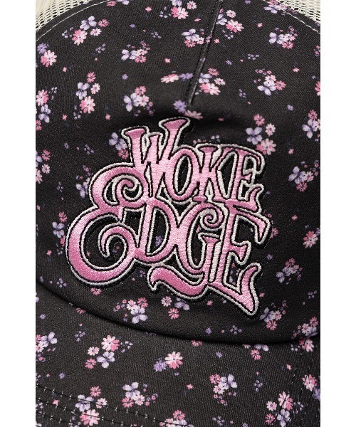 WOKE EDGE(ウォークエッジ)の「Tシャツ|Flower Mesh Cap|WOKE EDGE(キャップ・メンズ・ブラック/ピンク・FREE)」の6枚目の写真