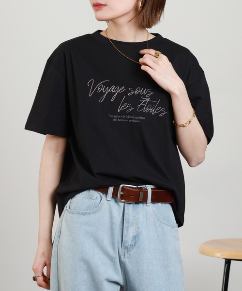 A.N.L(エーエヌエル レーベル)の「A.N.L 刺繍×プリントロゴデザインTシャツ 半袖(Tシャツ/カットソー・レディース・ブラック/ブルー/カーキ/オフホワイト・38)」の16枚目の写真
