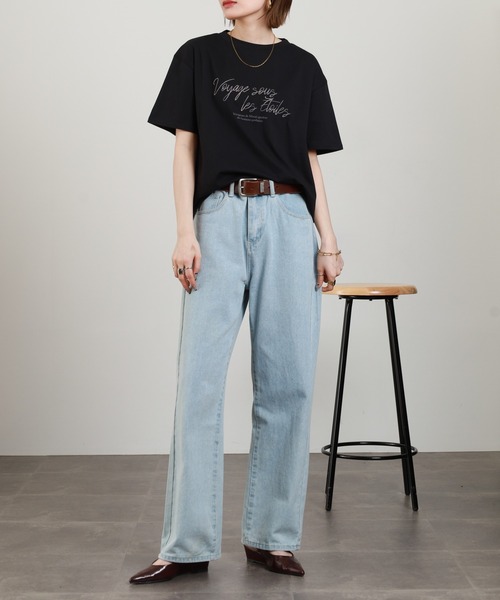 A.N.L(エーエヌエル レーベル)の「A.N.L 刺繍×プリントロゴデザインTシャツ 半袖(Tシャツ/カットソー・レディース・ブラック/ブルー/カーキ/オフホワイト・38)」の18枚目の写真