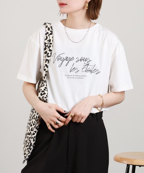 A.N.L(エーエヌエル レーベル)の「A.N.L 刺繍×プリントロゴデザインTシャツ 半袖(Tシャツ/カットソー・レディース・ブラック/ブルー/カーキ/オフホワイト・38)」の5枚目の写真