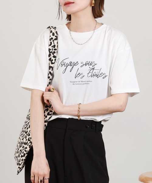 A.N.L(エーエヌエル レーベル)の「A.N.L 刺繍×プリントロゴデザインTシャツ 半袖(Tシャツ/カットソー・レディース・ブラック/ブルー/カーキ/オフホワイト・38)」の6枚目の写真