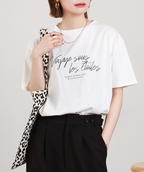 A.N.L(エーエヌエル レーベル)の「A.N.L 刺繍×プリントロゴデザインTシャツ 半袖(Tシャツ/カットソー・レディース・ブラック/ブルー/カーキ/オフホワイト・38)」の7枚目の写真