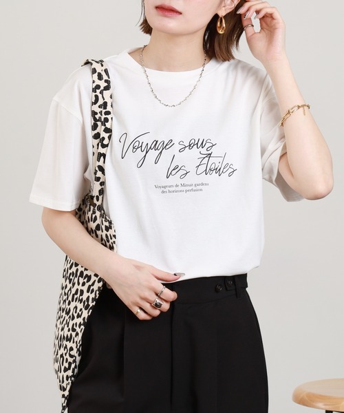 A.N.L(エーエヌエル レーベル)の「A.N.L 刺繍×プリントロゴデザインTシャツ 半袖(Tシャツ/カットソー・レディース・ブラック/ブルー/カーキ/オフホワイト・38)」の9枚目の写真
