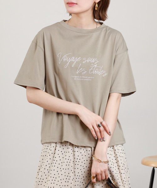 A.N.L(エーエヌエル レーベル)の「A.N.L 刺繍×プリントロゴデザインTシャツ 半袖(Tシャツ/カットソー・レディース・ブラック/ブルー/カーキ/オフホワイト・38)」の20枚目の写真