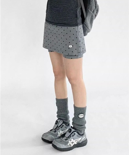 almo(アルモ)の「【LAMPOON】ドットレイヤードスカパン(スカート・レディース・グレー・LARGE/MEDIUM/SMALL)」の8枚目の写真