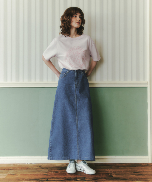 ZEROSTREET(ゼロストリート)の「バンディングデニムロングスカート / インディゴ(スカート・レディース・インディゴブルー・SMALL/MEDIUM/LARGE)」の2枚目の写真
