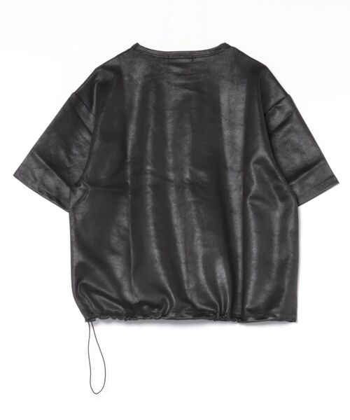 Bling Leads(ブリングリーズ)の「【Bls】 【ZM】【Bling Leads】フェイクレザ- ドローストリングTEE(Tシャツ/カットソー・メンズ・ダークブラウン/ブラウン/ホワイト/ブラック・LARGE/MEDIUM)」の9枚目の写真