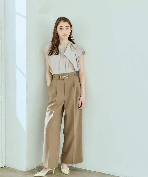 12Twelve Agenda(トゥエルブ アジェンダ)の「NANOTEXボウタイブラウス(シャツ/ブラウス・レディース・ネイビー/グレイッシュベージュ/イエロー・M)」の14枚目の写真