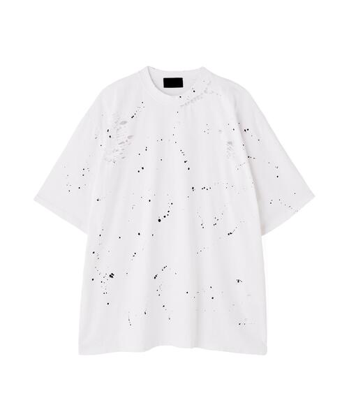 SIS(エスアイエス)の「SIS/エスアイエス/Print Damage T-Shirts(Tシャツ/カットソー・レディース・ブラック/ホワイト・F)」の1枚目の写真