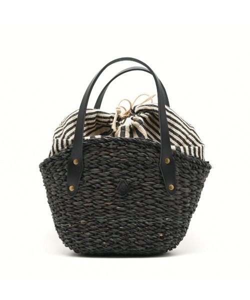 CLEDRAN(クレドラン)の「【本革ハンドル】CL3916 HAND&WORK EGG SHAPED BASKET(かごバッグ・レディース・ナチュラル/ブラック・FREE)」の1枚目の写真