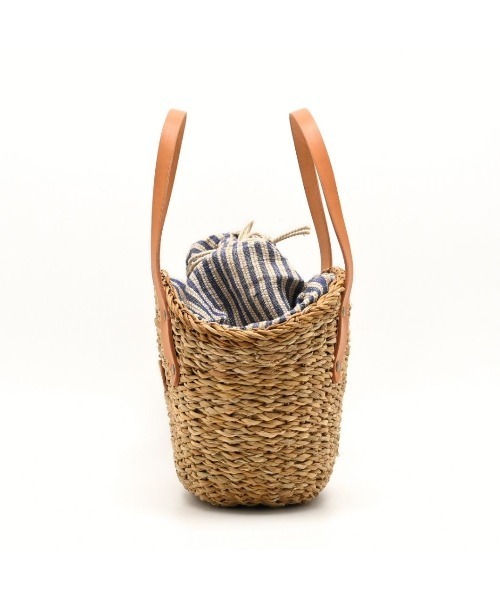CLEDRAN(クレドラン)の「【本革ハンドル】CL3916 HAND&WORK EGG SHAPED BASKET(かごバッグ・レディース・ナチュラル/ブラック・FREE)」の6枚目の写真