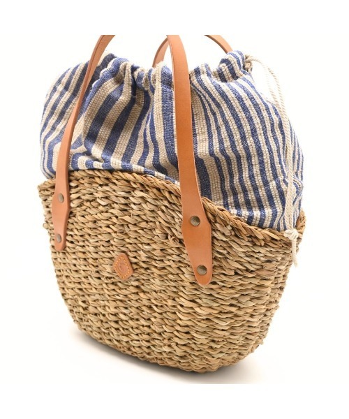 CLEDRAN(クレドラン)の「【本革ハンドル】CL3916 HAND&WORK EGG SHAPED BASKET(かごバッグ・レディース・ナチュラル/ブラック・FREE)」の4枚目の写真