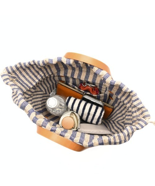 CLEDRAN(クレドラン)の「【本革ハンドル】CL3916 HAND&WORK EGG SHAPED BASKET(かごバッグ・レディース・ナチュラル/ブラック・FREE)」の13枚目の写真