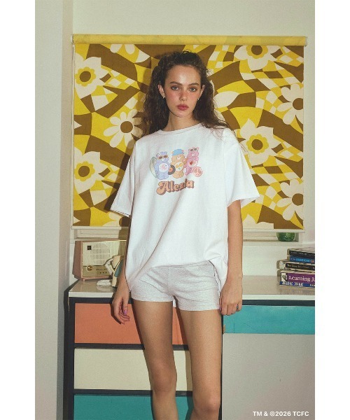 ALEXIA STAM（アリシアスタン）の「[Care Bears x ALEXIA STAM] Graphic Tee /ケアベアコラボ グラフィックTee（Tシャツ/カットソー・レディース・ホワイト/チャコールグレー・FREE）」の5枚目の写真