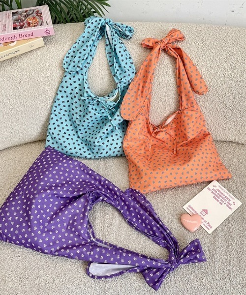 Ritzy(リッツィー)の「ドット柄 リボンハンドル 軽量トートバッグ(トートバッグ・レディース・オレンジ/ブルー/パープル・FREE)」の21枚目の写真