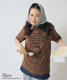 WHIMSIC | 【UNISEX/2サイズ展開】PEANUTS PRINT T-SHIRT(Tシャツ/カットソー)