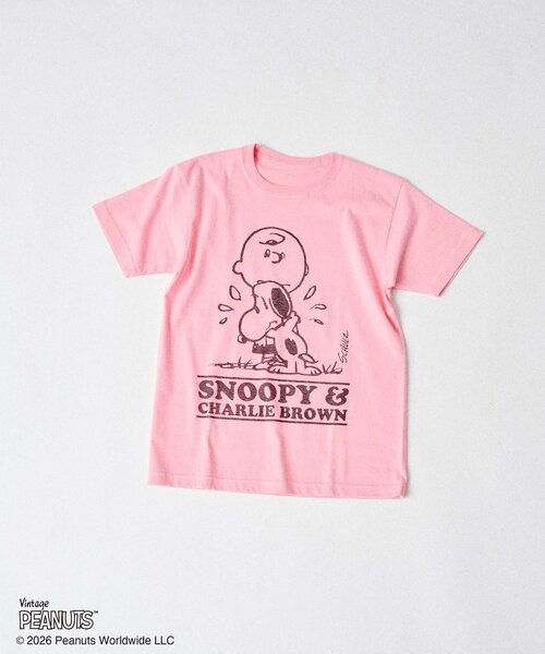WHIMSIC(ウィムジック)の「【UNISEX/2サイズ展開】PEANUTS PRINT T-SHIRT(Tシャツ/カットソー・メンズ・ブラウン/ピンク/ホワイト/グレー/イエロー・1/2)」の5枚目の写真