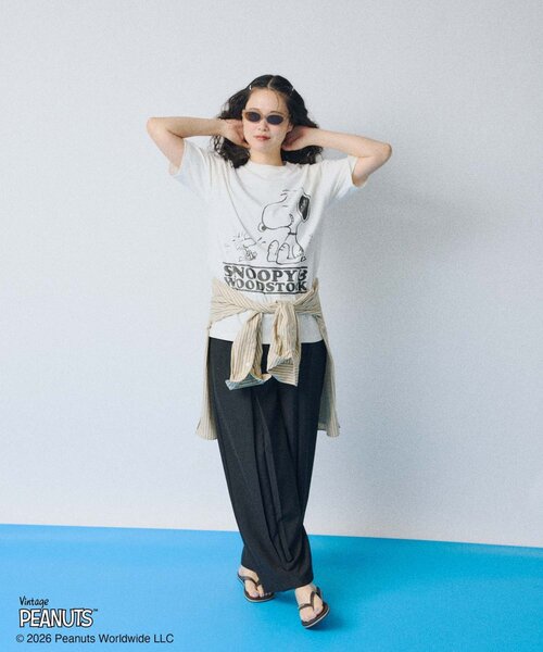 WHIMSIC(ウィムジック)の「【UNISEX/2サイズ展開】PEANUTS PRINT T-SHIRT(Tシャツ/カットソー・メンズ・ブラウン/ピンク/ホワイト/グレー/イエロー・1/2)」の13枚目の写真