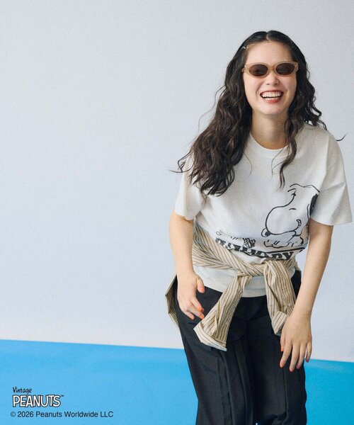 WHIMSIC(ウィムジック)の「【UNISEX/2サイズ展開】PEANUTS PRINT T-SHIRT(Tシャツ/カットソー・メンズ・ブラウン/ピンク/ホワイト/グレー/イエロー・1/2)」の14枚目の写真