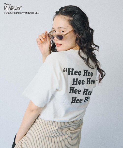 WHIMSIC(ウィムジック)の「【UNISEX/2サイズ展開】PEANUTS PRINT T-SHIRT(Tシャツ/カットソー・メンズ・ブラウン/ピンク/ホワイト/グレー/イエロー・1/2)」の18枚目の写真