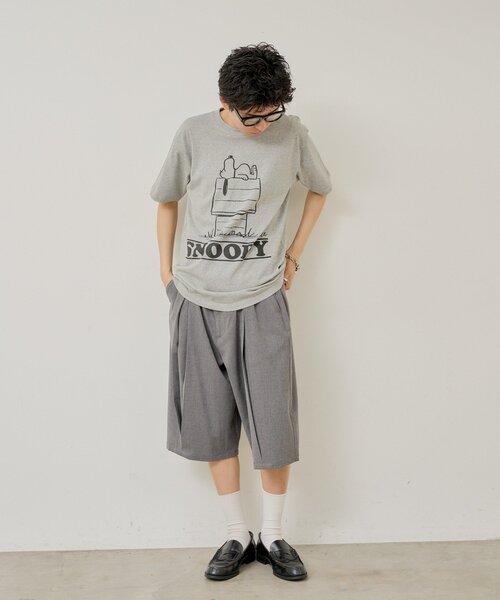 WHIMSIC(ウィムジック)の「【UNISEX/2サイズ展開】PEANUTS PRINT T-SHIRT(Tシャツ/カットソー・メンズ・ブラウン/ピンク/ホワイト/グレー/イエロー・1/2)」の11枚目の写真