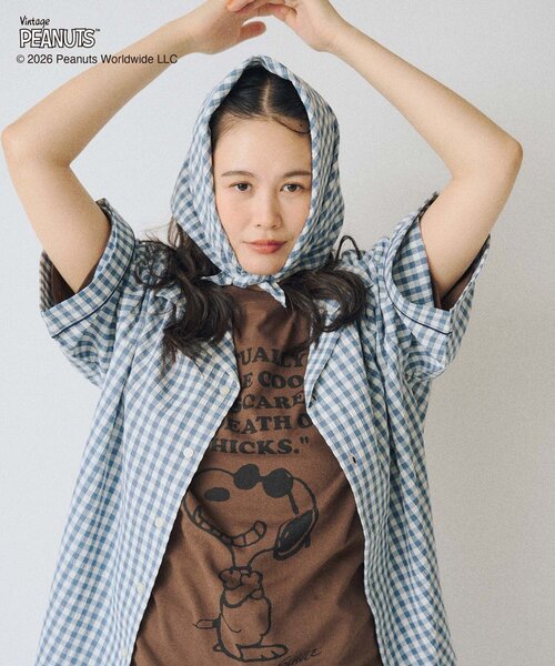 WHIMSIC(ウィムジック)の「【UNISEX/2サイズ展開】PEANUTS PRINT T-SHIRT(Tシャツ/カットソー・メンズ・ブラウン/ピンク/ホワイト/グレー/イエロー・1/2)」の16枚目の写真