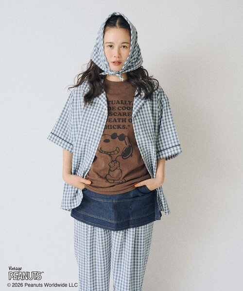 WHIMSIC(ウィムジック)の「【UNISEX/2サイズ展開】PEANUTS PRINT T-SHIRT(Tシャツ/カットソー・メンズ・ブラウン/ピンク/ホワイト/グレー/イエロー・1/2)」の19枚目の写真