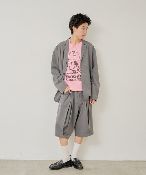 WHIMSIC(ウィムジック)の「【UNISEX/2サイズ展開】PEANUTS PRINT T-SHIRT(Tシャツ/カットソー・メンズ・ブラウン/ピンク/ホワイト/グレー/イエロー・1/2)」の22枚目の写真