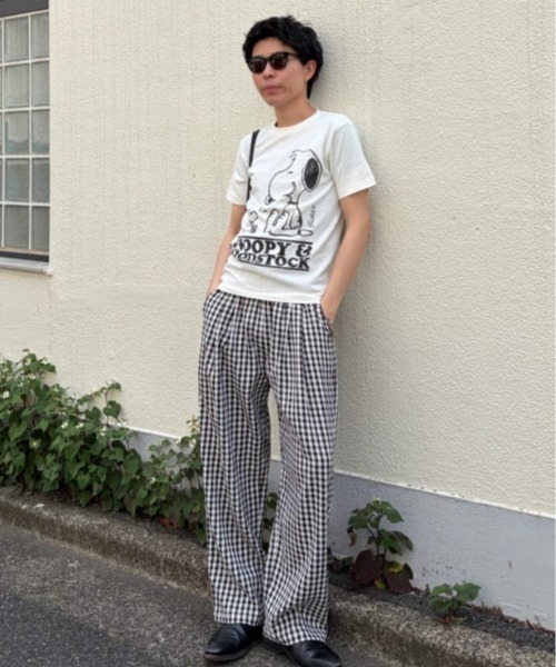 WHIMSIC(ウィムジック)の「【UNISEX/2サイズ展開】PEANUTS PRINT T-SHIRT(Tシャツ/カットソー・メンズ・ブラウン/ピンク/ホワイト/グレー/イエロー・1/2)」の12枚目の写真