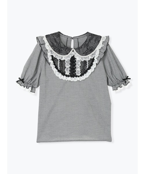 NOEMIE(ノエミー)の「ハートビジューヨークレースアップフリルブラウス(Tシャツ/カットソー・レディース・ブルー系その他/ピンク系その他・M)」の22枚目の写真