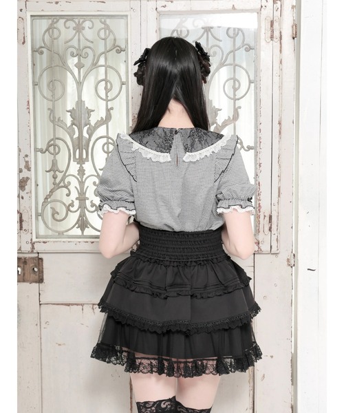 NOEMIE(ノエミー)の「ハートビジューヨークレースアップフリルブラウス(Tシャツ/カットソー・レディース・ブルー系その他/ピンク系その他・M)」の11枚目の写真