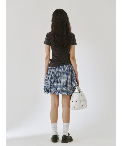 PLZPROJECT（プリーズプロジェクト）の「BALLOON SKIRT, BLUE CHECK（スカート・レディース・その他・FREE）」の3枚目の写真
