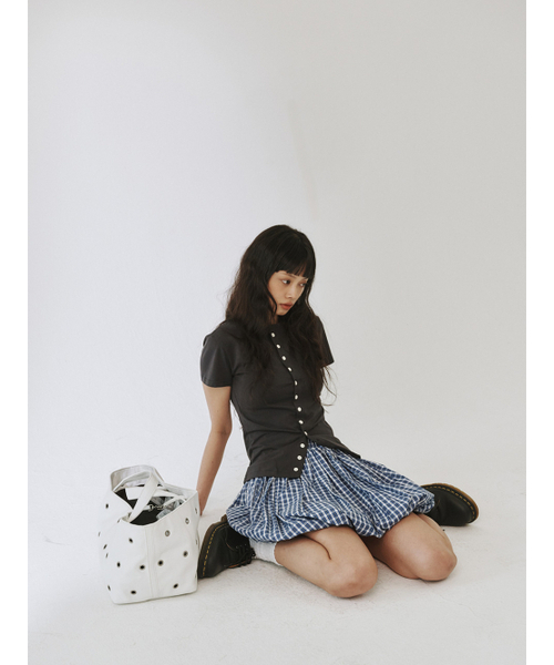 PLZPROJECT（プリーズプロジェクト）の「BALLOON SKIRT, BLUE CHECK（スカート・レディース・その他・FREE）」の5枚目の写真