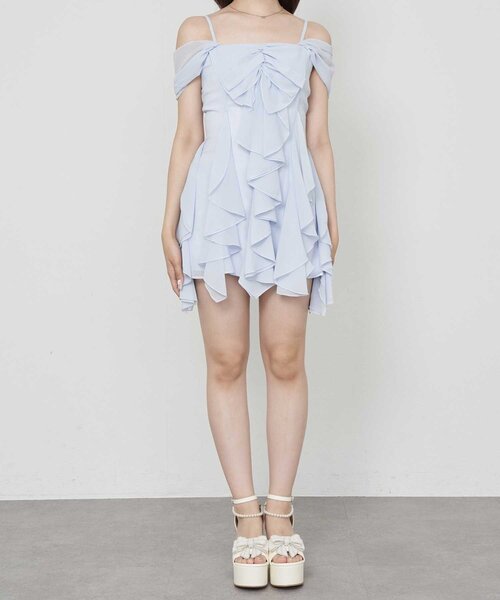 Belle Charme(ベルシャルム)の「【Belle Charme】Frill Cami Tunic Onepiece(ワンピース・レディース・ピンク/ブラック/サックスブルー・FREE)」の18枚目の写真