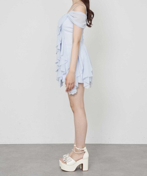 Belle Charme(ベルシャルム)の「【Belle Charme】Frill Cami Tunic Onepiece(ワンピース・レディース・ピンク/ブラック/サックスブルー・FREE)」の19枚目の写真